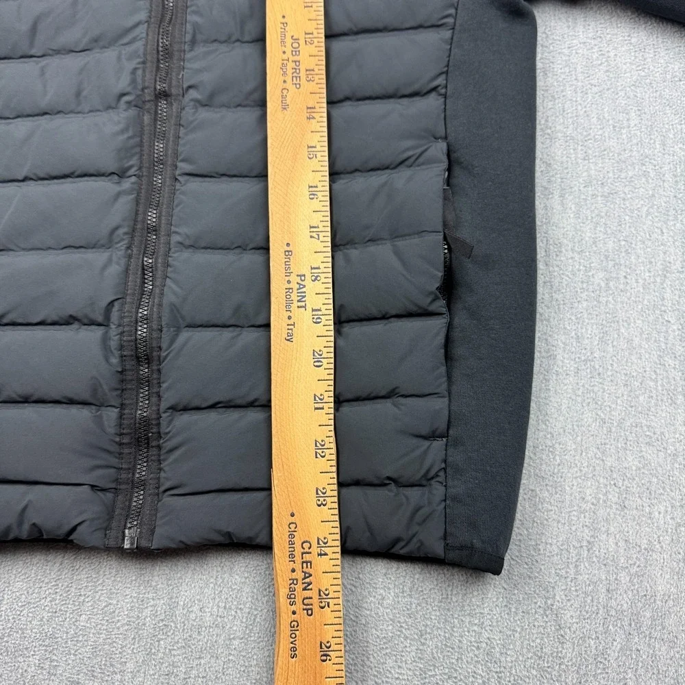 Adidas Jacket Men Small Black Varilite Hybrid Full‎ Zip Hooded Puffer Slim Fit